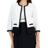Kasper Women's Colorblocked Open-Front 3/4-Sleeve Blazer