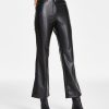 Black Tape Women's Coated Straight-Leg Ankle Pants