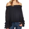 CeCe Smocked Off-The-Shoulder Top