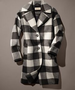 Michael Kors Women's Plaid Drop-Shoulder Coat -CeCe cloth-shop 22585293 fpx