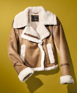 Sam Edelman Women's Faux-Shearling Moto Coat 4 Sam Edelman Women's Faux-Shearling Moto Coat -CeCe cloth-shop 22585317 fpx