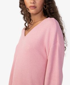 Sanctuary Women's Highline Waffle-Knit Top -CeCe cloth-shop 22586799 fpx