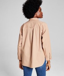 And Now This Women's Long-Sleeve Cotton Button Down Shirt 2 And Now This Women's Long-Sleeve Cotton Button Down Shirt -CeCe cloth-shop 22596249 fpx