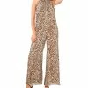 Vince Camuto Women's Animal-Print Halter Wide-Leg Jumpsuit