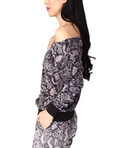 Michael Kors Women's Snake-Print Off-The-Shoulder Top -CeCe cloth-shop 22607657 fpx