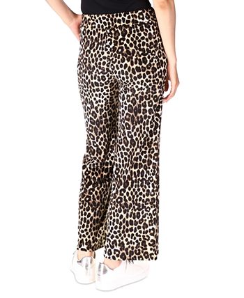 Women's Cheetah Flared Pull-On Pants Michael Kors Women's Cheetah Flared Pull-On Pants -CeCe cloth-shop