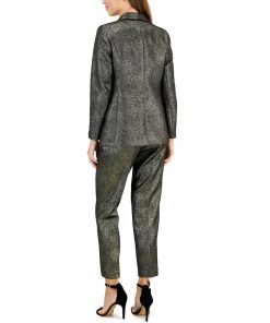 Kasper Women's Metallic Shimmer Jacquard Shawl-Collar Jacket -CeCe cloth-shop 22639892 fpx