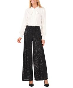 CeCe Women's Long Sleeve Button-Up Bow Blouse -CeCe cloth-shop 22664924 fpx