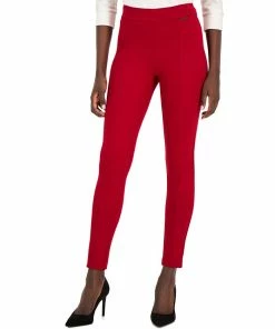 Anne Klein Women's Pull-On Seamed Compression Leggings