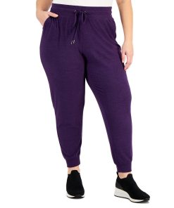 ID Ideology Plus Size Drawstring Knit Joggers, Created For Macy's