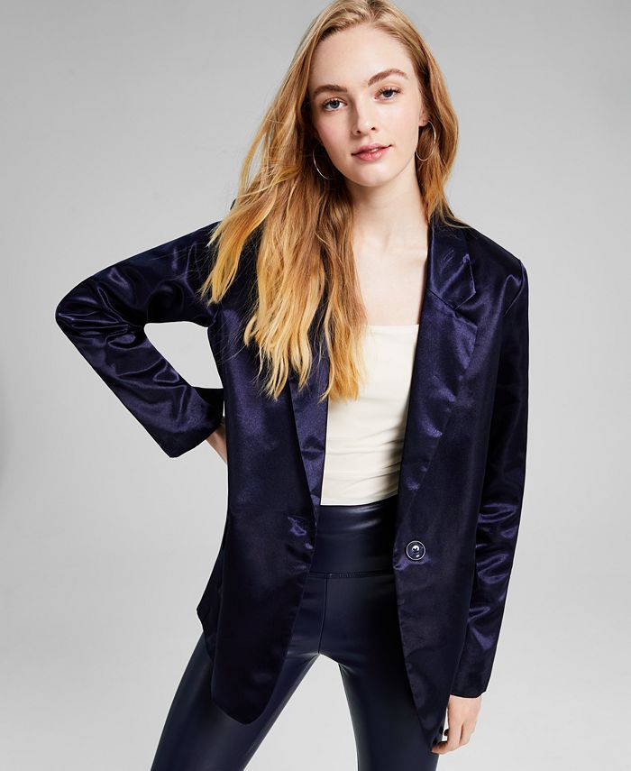 Women's Oversized Long-Sleeve Satin Blazer And Now This Women's Oversized Long-Sleeve Satin Blazer -CeCe cloth-shop