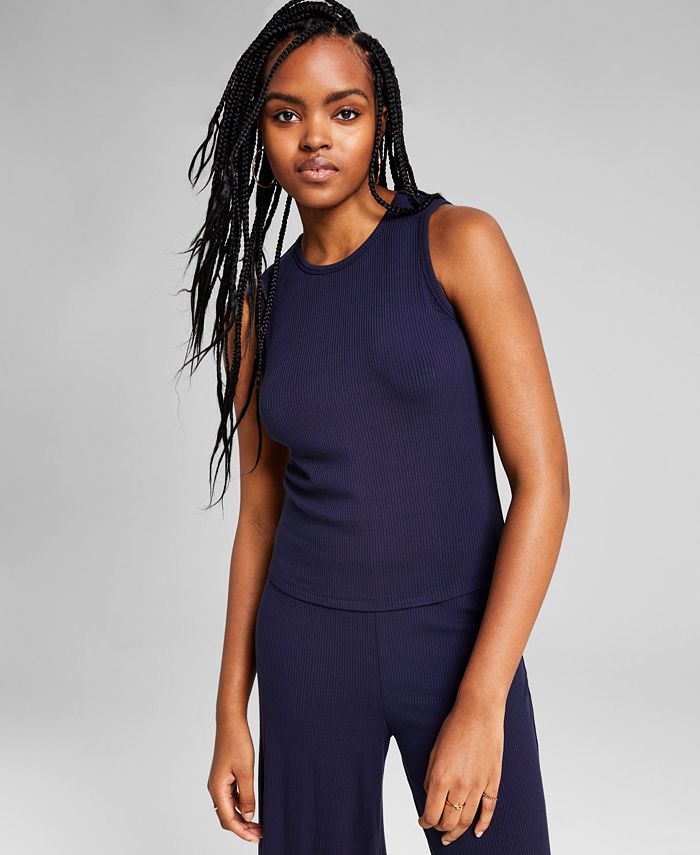Women's Ribbed Sleeveless Crew-Neck Top And Now This Women's Ribbed Sleeveless Crew-Neck Top -CeCe cloth-shop
