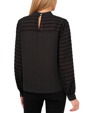 otton Tie-Neck Top CeCe Otton Tie-Neck Top -CeCe cloth-shop