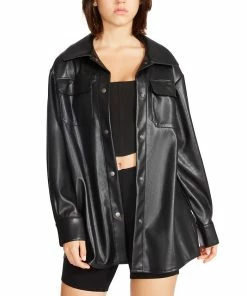 Steve Madden Women's Faux Good Measure Shacket