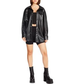 Steve Madden Women's Faux Good Measure Shacket -CeCe cloth-shop 22683616 fpx