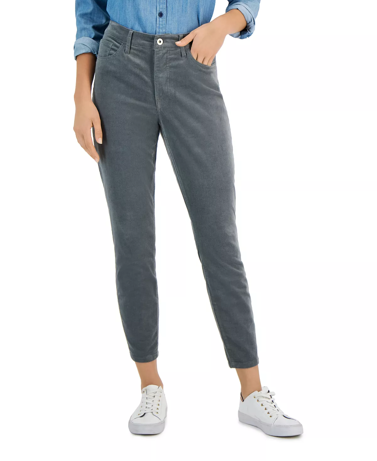 Women's Corduroy Skinny Ankle Pants Tommy Hilfiger Women's Corduroy Skinny Ankle Pants -CeCe cloth-shop
