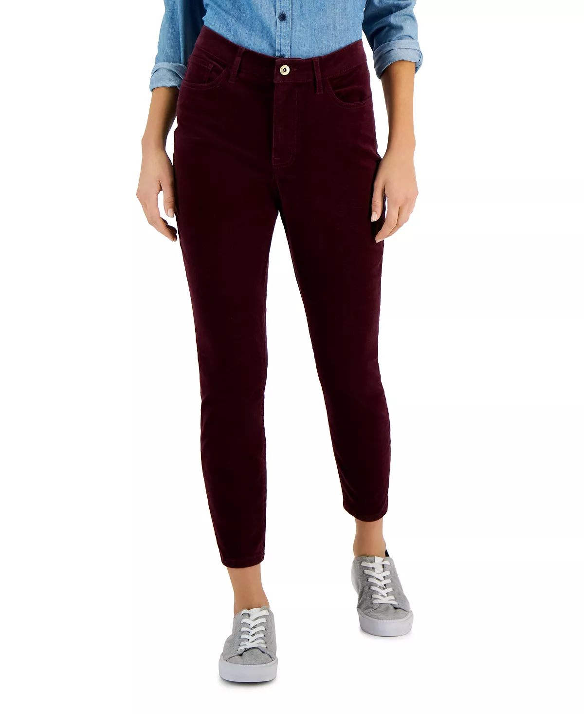 Women's Corduroy Skinny Ankle Pants Tommy Hilfiger Women's Corduroy Skinny Ankle Pants -CeCe cloth-shop