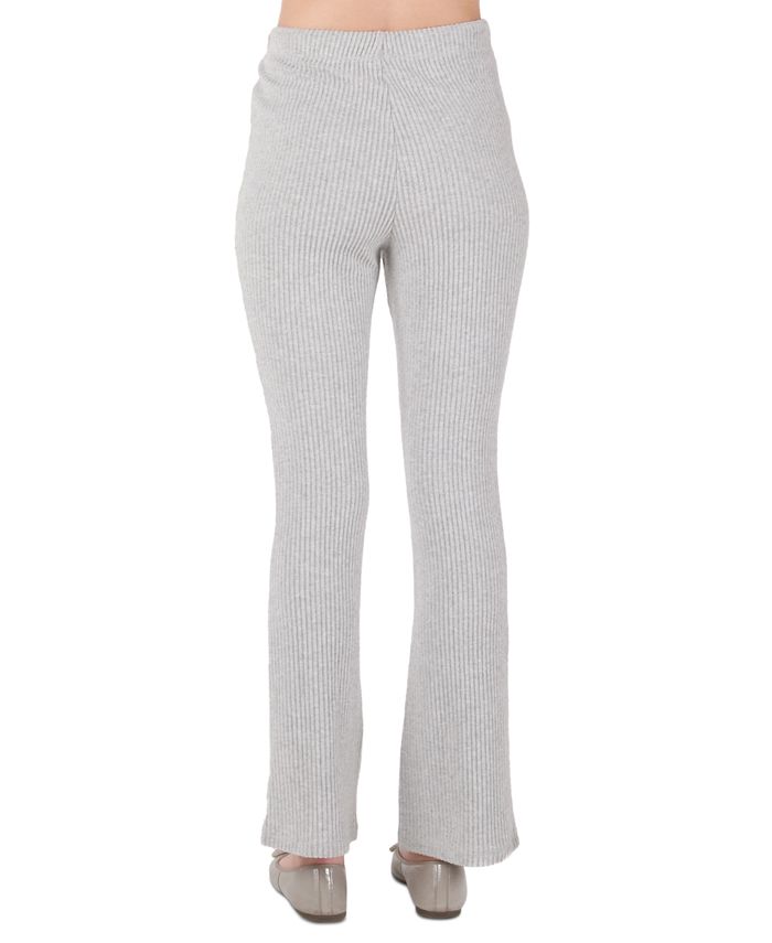 Women's Brushed Rib-Knit Straight-Leg Sweatpants Black Tape Women's Brushed Rib-Knit Straight-Leg Sweatpants -CeCe cloth-shop