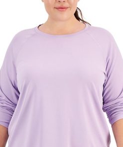 ID Ideology Plus Size Crewneck Long-Sleeve T-Shirt, Created For Macy's 2 ID Ideology Plus Size Crewneck Long-Sleeve T-Shirt, Created For Macy's -CeCe cloth-shop 22717101 fpx