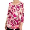 JM Collection Women's Washed Tapestry Floral-Print Top, Created For Macy's
