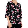 JM Collection Women's Serafina Bouquet 3/4-Sleeve Top, Created For Macy's