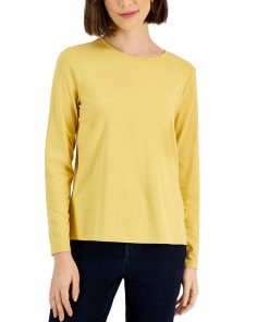 Style & Co Women's Long-Sleeve Crewneck T-Shirt, Created For Macy's