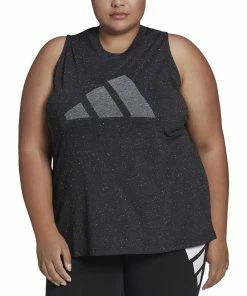 ADIDAS Plus Size Sleeveless Logo-Front Tank Top