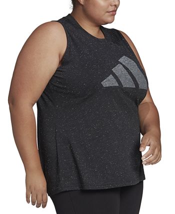 Plus Size Sleeveless Logo-Front Tank Top ADIDAS Plus Size Sleeveless Logo-Front Tank Top -CeCe cloth-shop