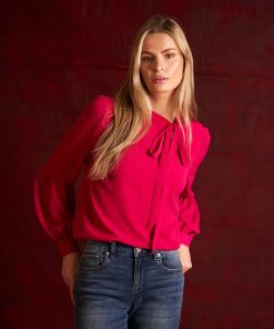 CeCe Women's Solid Long Sleeve Tie-Neck Puff-Sleeve Blouse 3 CeCe Women's Solid Long Sleeve Tie-Neck Puff-Sleeve Blouse -CeCe cloth-shop 22724024 fpx 1