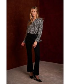 CeCe Women's Long-Sleeve V-Neck Tie-Cuff Blouse -CeCe cloth-shop 22724077 fpx