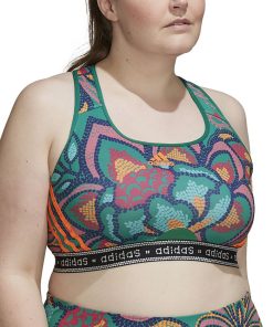 ADIDAS Plus Size Farm Rio Printed Medium-Impact Sport Bra