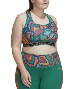 ADIDAS Plus Size Farm Rio Printed Medium-Impact Sport Bra 2 ADIDAS Plus Size Farm Rio Printed Medium-Impact Sport Bra -CeCe cloth-shop 22724095 fpx