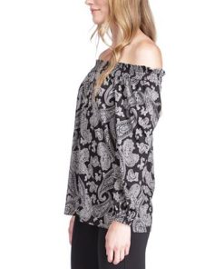 Michael Kors Women's Paisley Off-The-Shoulder Top -CeCe cloth-shop 22732683 fpx