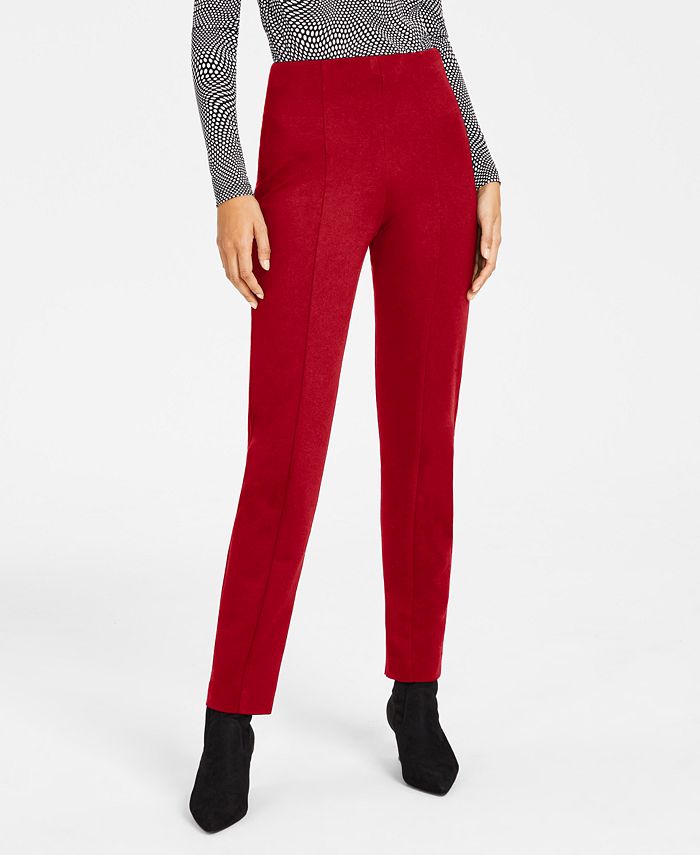 Women's Seamed Tummy-Panel Pull-On Pants, Created For Macy's Alfani Women's Seamed Tummy-Panel Pull-On Pants, Created For Macy's -CeCe cloth-shop