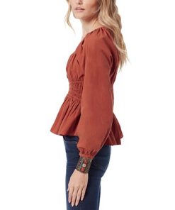 Sam Edelman Cilian Cotton Smocked Bustier Blouse 2 Sam Edelman Cilian Cotton Smocked Bustier Blouse -CeCe cloth-shop 22762016 fpx