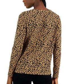 Style & Co Women's Printed Long-Sleeved T-Shirt, Created For Macy's 2 Style & Co Women's Printed Long-Sleeved T-Shirt, Created For Macy's -CeCe cloth-shop 22771872 fpx