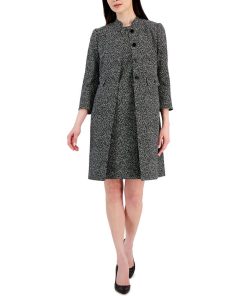 Anne Klein Women's Audrey Hepburn Jacquard Topper Jacket