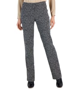 Anne Klein Women's Jacquard Flare-Leg Pants