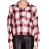 Sanctuary Plaid Flannel Button Down Top