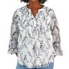 Charter Club Women's Printed Pintuck Top, Created For Macy's