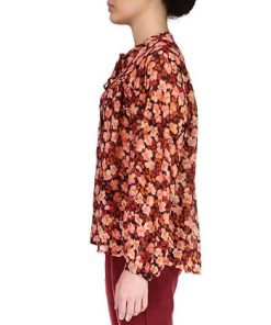 Sanctuary Floral Button Front Yoke Tie Blouse 2 Sanctuary Floral Button Front Yoke Tie Blouse -CeCe cloth-shop 22782264 fpx