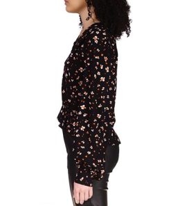 Sanctuary Women's Floral-Print Blouson-Sleeve Button-Front Top -CeCe cloth-shop 22782295 fpx