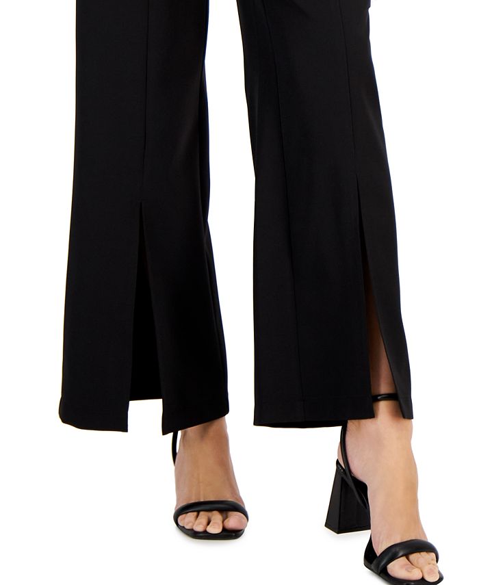 Women's High-Rise Front-Slit Flare-Leg Pants, Created For Macy's INC International Concepts Women's High-Rise Front-Slit Flare-Leg Pants, Created For Macy's -CeCe cloth-shop