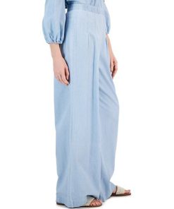 INC International Concepts Women's Chambray Ultra High-Rise Wide-Leg Pants, Created For Macy's 2 INC International Concepts Women's Chambray Ultra High-Rise Wide-Leg Pants, Created For Macy's -CeCe cloth-shop 22783640 fpx