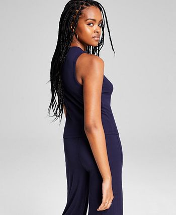 Women's Ribbed Sleeveless Crew-Neck Top And Now This Women's Ribbed Sleeveless Crew-Neck Top -CeCe cloth-shop