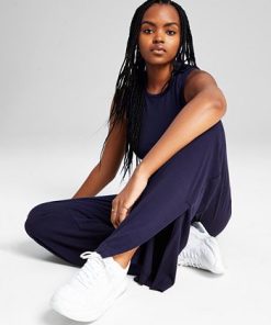 And Now This Women's Ribbed High-Rise Wide-Leg Pants 2 And Now This Women's Ribbed High-Rise Wide-Leg Pants -CeCe cloth-shop 22793124 fpx