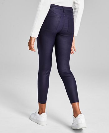 And Now This Woman's Coated Frayed Hem Skinny Denim Jeans 2 And Now This Woman's Coated Frayed Hem Skinny Denim Jeans - Image 2