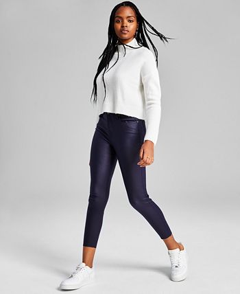 And Now This Woman's Coated Frayed Hem Skinny Denim Jeans 3 And Now This Woman's Coated Frayed Hem Skinny Denim Jeans - Image 3
