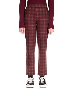 Sanctuary Carnaby Cotton Plaid Kick Crop Pants