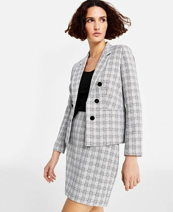 Bar III Women's Tweed Faux Double-Breasted Blazer, Created For Macy's - Image 3